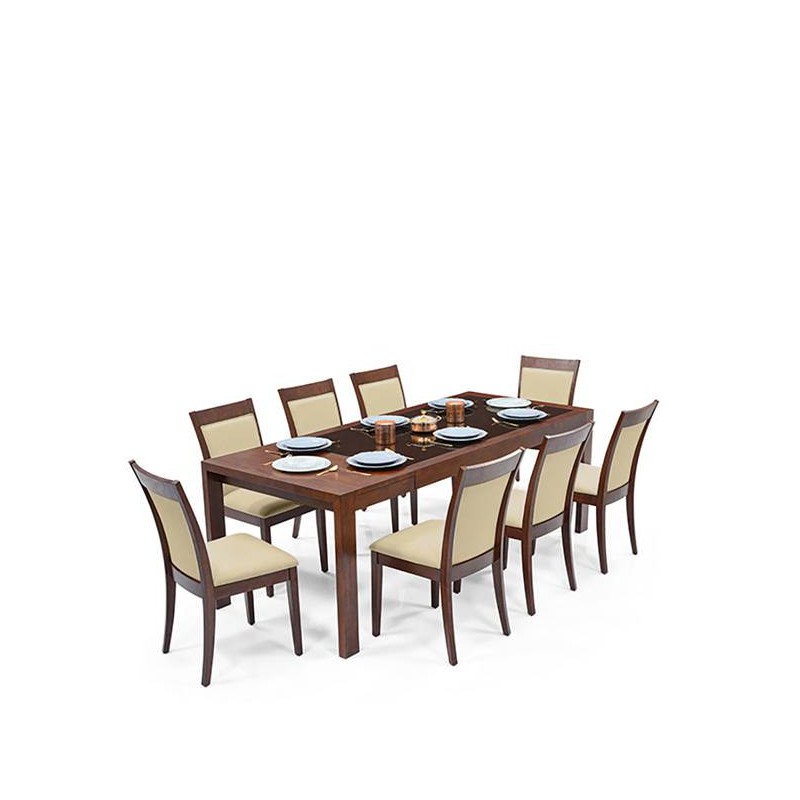 Dalla 8 Seater Glass Top Dining Table Set 